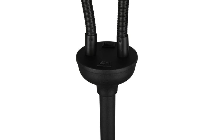 Tommy Golvlampa 2L E14 mattsvart/ guld, Matt svart/Guld