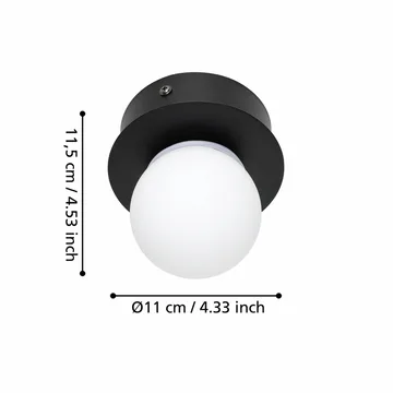 Vägg-/Taklampa Mosiano - Svart - Belysning & el - Inomhusbelysning & lampor - Taklampa & takbelysning - Plafond