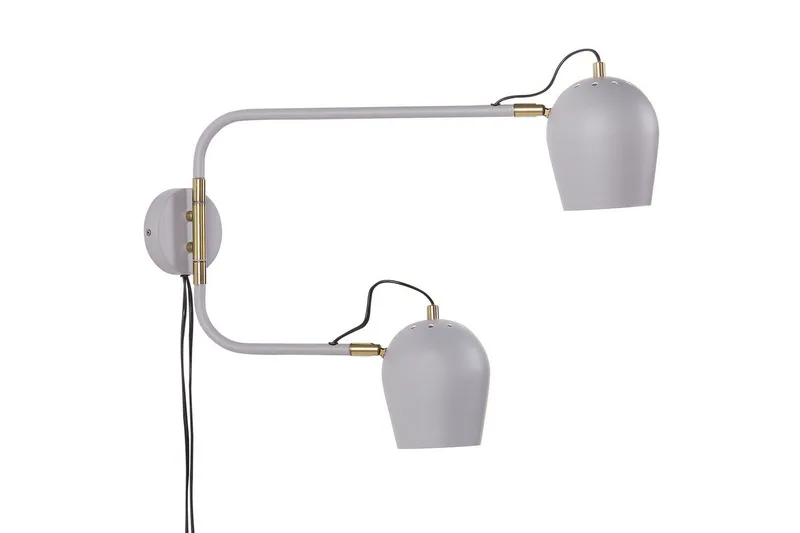 Alvarita Vägglampa E27, Ljusgrå