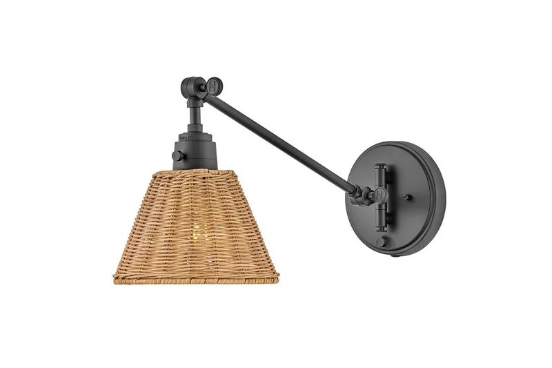 Arti Hinkley Vägglampa, Black||Brown