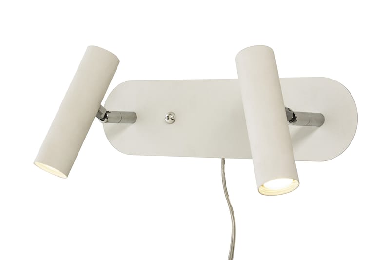 Artic Vägglampa Dubbel Vit/Krom - Scan Lamps - Sänglampa vägg - Vägglampa - Väggarmatur - Sänglampor & nattduksbordslampa - Läslampa vägg - Sovrumslampa