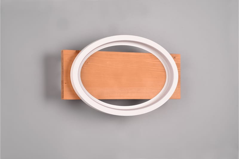 Barca LED-Vägglampa 1-dels Matt vit/Trä - Vit - Belysning & el - Inomhusbelysning & lampor - Vägglampa