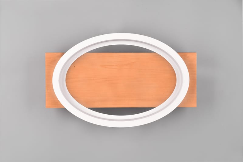 Barca LED-Vägglampa 1-dels Matt vit/Trä - Vit - Belysning & el - Inomhusbelysning & lampor - Vägglampa