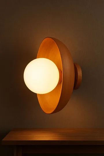 Beylin Vägglampa 24 cm Rund - Ek Vit - Belysning & el - Inomhusbelysning & lampor - Vägglampa