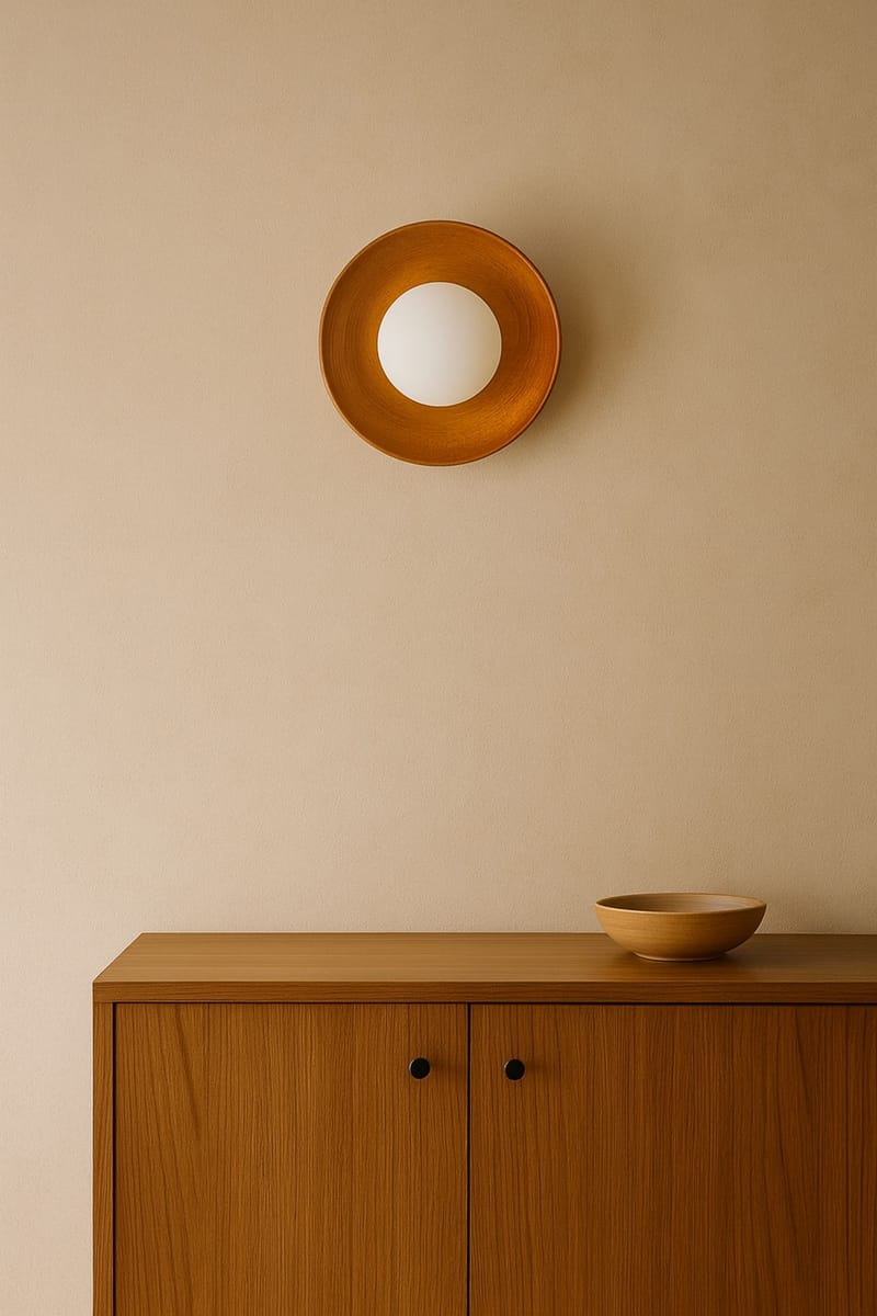 Beylin Vägglampa 24 cm Rund - Ek Vit - Belysning & el - Inomhusbelysning & lampor - Vägglampa