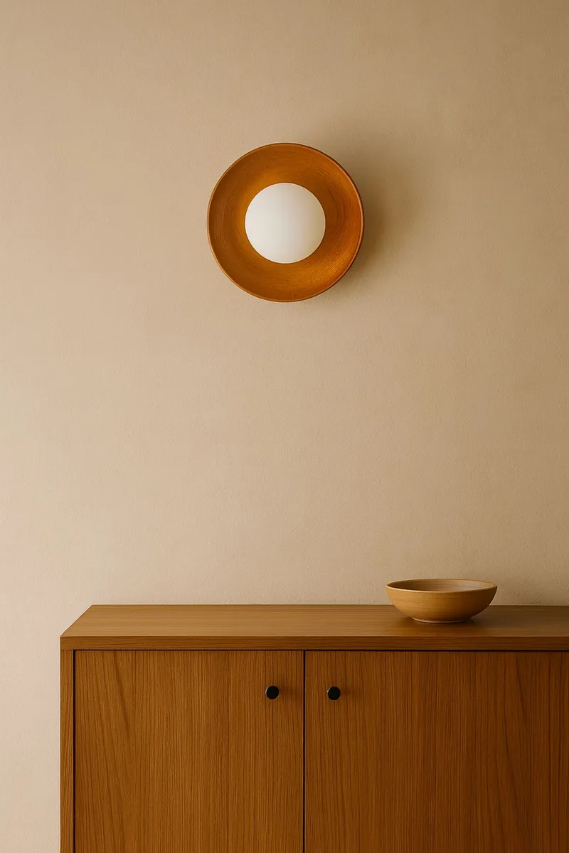 Beylin Vägglampa 24 cm Rund - Ek Vit - Belysning & el - Inomhusbelysning & lampor - Vägglampa