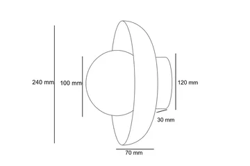 Beylin Vägglampa 24 cm Rund - Ek Vit - Belysning & el - Inomhusbelysning & lampor - Vägglampa