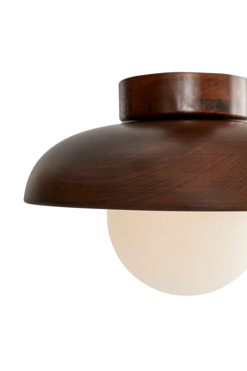 Beylin Vägglampa 24 cm Rund - Valnöt Vit - Belysning & el - Inomhusbelysning & lampor - Vägglampa