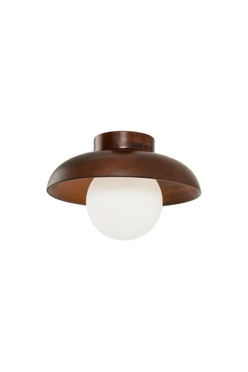 Beylin Vägglampa 24 cm Rund - Valnöt Vit - Belysning & el - Inomhusbelysning & lampor - Vägglampa