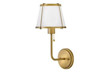 Clarke Hinkley Vägglampa - Brass||White - Belysning & el - Inomhusbelysning & lampor - Vägglampa - Väggarmatur