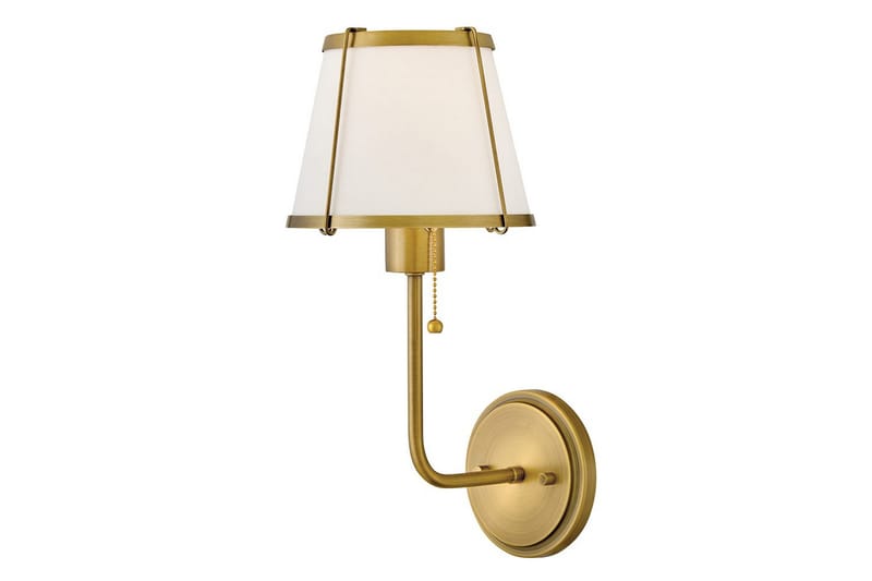 Clarke Hinkley Vägglampa, Brass||White