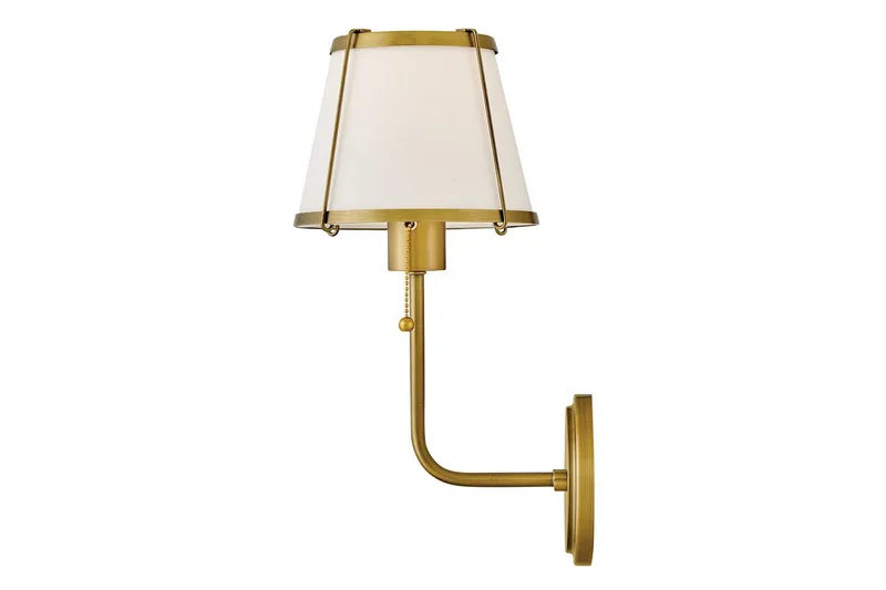 Clarke Hinkley Vägglampa - Brass||White - Belysning & el - Inomhusbelysning & lampor - Vägglampa - Väggarmatur