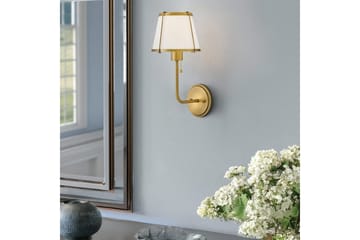 Clarke Hinkley Vägglampa - Brass||White - Belysning & el - Inomhusbelysning & lampor - Vägglampa - Väggarmatur