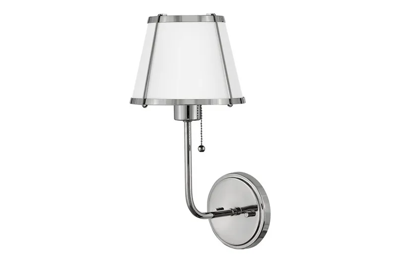 Clarke Hinkley Vägglampa, Silver||White