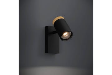 Vägglampa Eglo Cartagena Svart/Trä - Belysning & el - Inomhusbelysning & lampor - Sovrumslampa