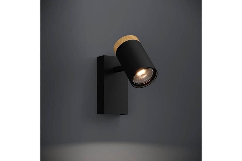 Vägglampa Eglo Cartagena Svart/Trä - Belysning & el - Inomhusbelysning & lampor - Vägglampa