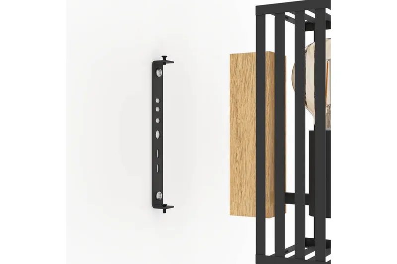 Vägglampa Eglo Cidraz Svart/Trä - Belysning & el - Inomhusbelysning & lampor - Vägglampa