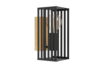 Vägglampa Eglo Cidraz Svart/Trä - Belysning & el - Inomhusbelysning & lampor - Sovrumslampa