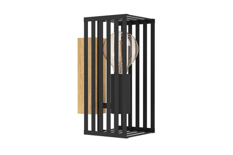 Vägglampa Eglo Cidraz Svart/Trä, undefined