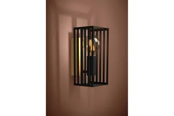 Vägglampa Eglo Cidraz Svart/Trä - Belysning & el - Inomhusbelysning & lampor - Sovrumslampa