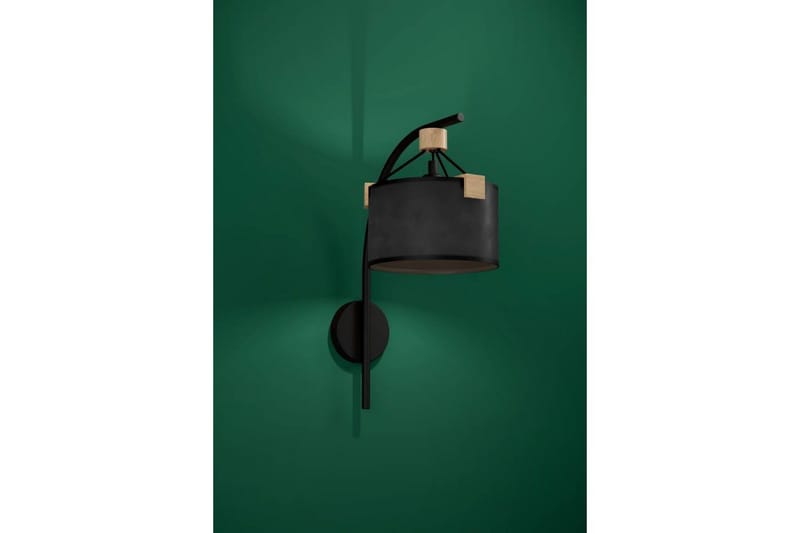 Vägglampa Eglo Potosi Svart/Trä - Belysning & el - Inomhusbelysning & lampor - Vägglampa