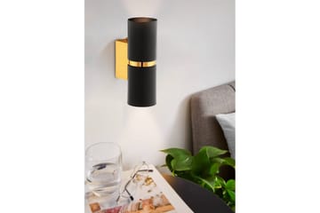 Vägglampa Eglo Passa Ø60 mm Svart, Guld - Svart/Guld - Belysning & el - Inomhusbelysning & lampor - Sovrumslampa