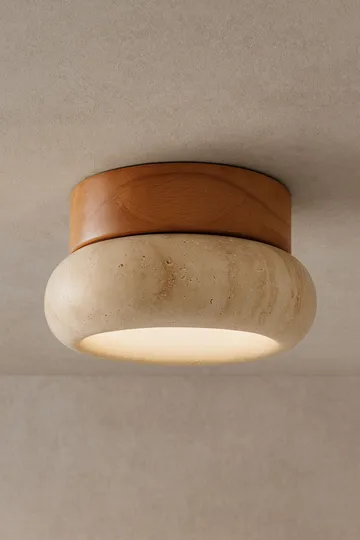 Eryvin Vägglampa 15 cm Rund - Ek Beige - Belysning & el - Inomhusbelysning & lampor - Vägglampa