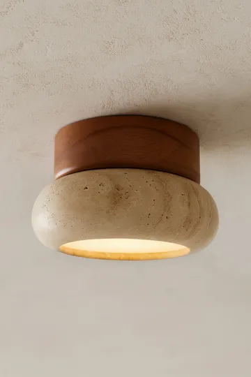 Eryvin Vägglampa 15 cm Rund - Ek Beige - Belysning & el - Inomhusbelysning & lampor - Vägglampa