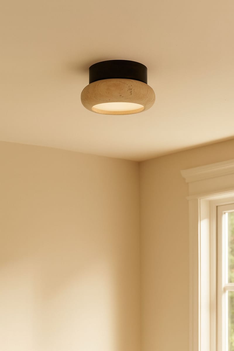 Eryvin Vägglampa 15 cm Rund - Valnöt Beige - Belysning & el - Inomhusbelysning & lampor - Vägglampa