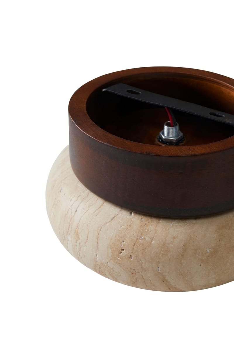 Eryvin Vägglampa 15 cm Rund - Valnöt Beige - Belysning & el - Inomhusbelysning & lampor - Vägglampa