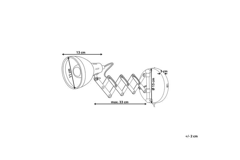 Harrington Vägglampa 33 cm - Silver - Belysning & el - Inomhusbelysning & lampor - Vägglampa