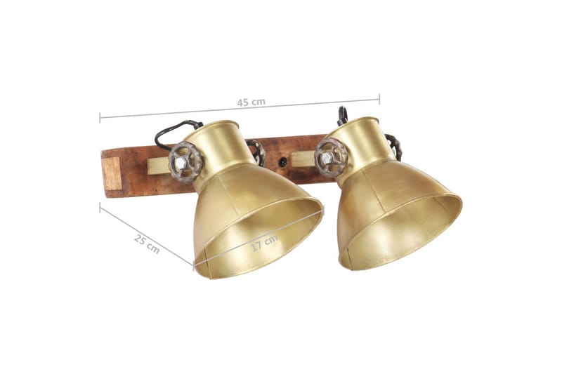 Industriell vägglampa mässing 45x25 cm E27 - Flerfärgad - Belysning & el - Inomhusbelysning & lampor - Vägglampa