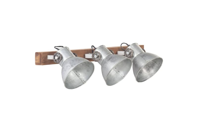Industriell vägglampa silver 65x25 cm E27 - Silver - Sänglampa vägg - Sovrumslampa - Vägglampa - Väggarmatur