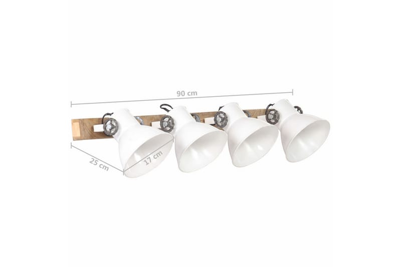 Industriell vägglampa vit 90x25 cm E27 - Vit - Belysning & el - Inomhusbelysning & lampor - Vägglampa