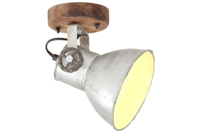 Industriell vägglampa/taklampa 2 st silver 20x25 cm E27 - Silver - Belysning & el - Inomhusbelysning & lampor - Vägglampa