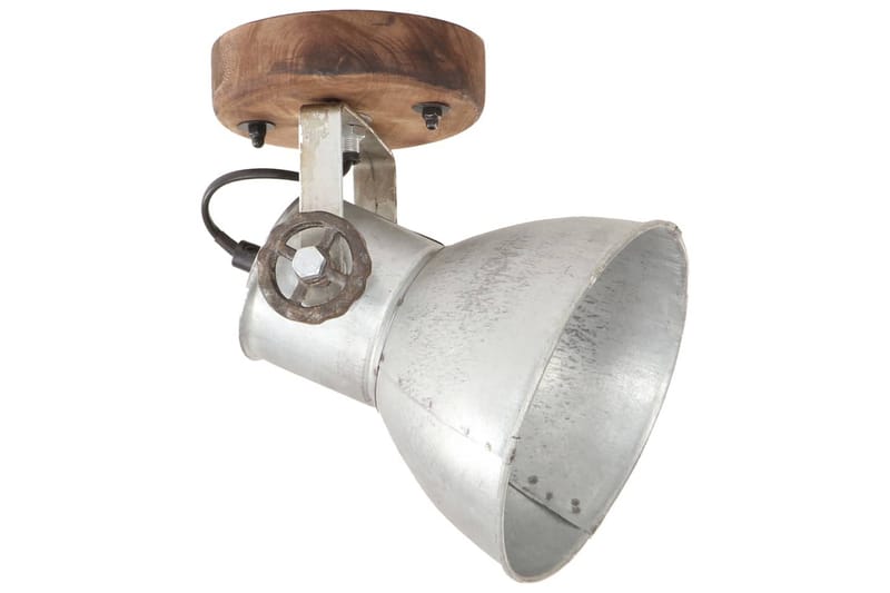 Industriell vägglampa/taklampa 2 st silver 20x25 cm E27 - Silver - Sänglampa vägg - Sovrumslampa - Vägglampa - Väggarmatur