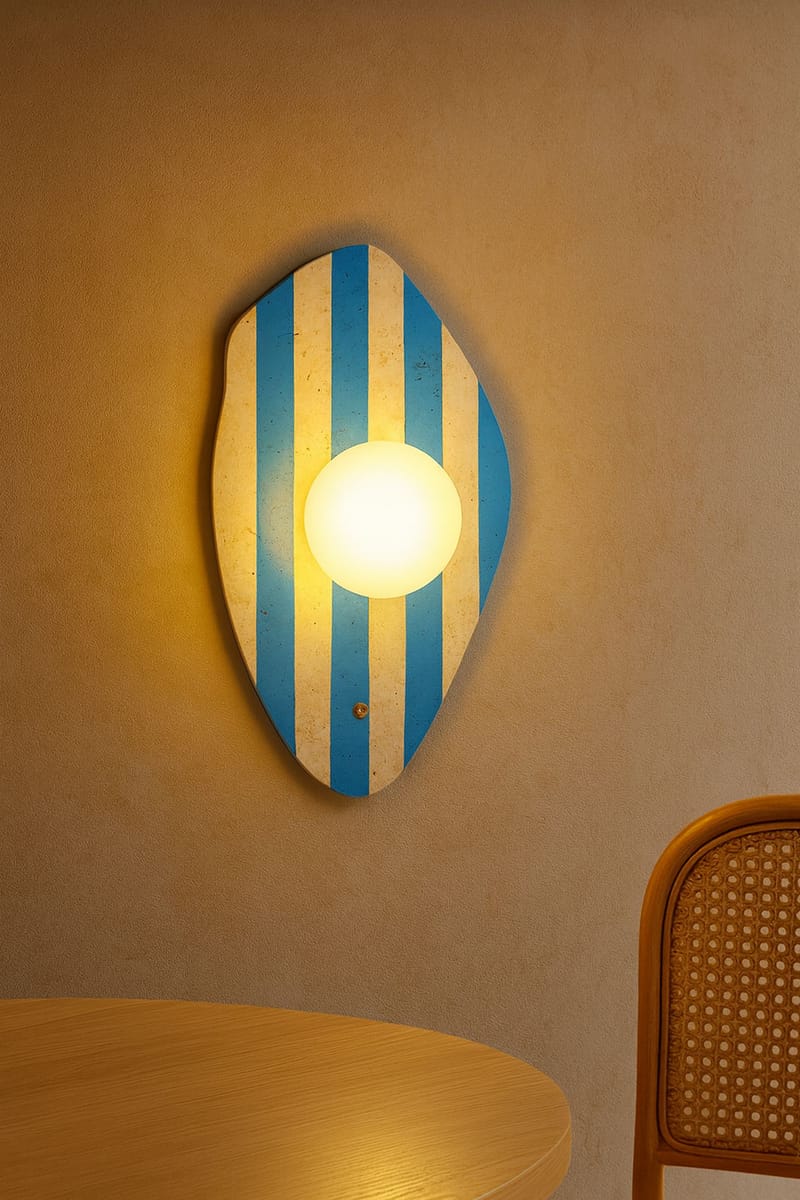 Javoren Vägglampa 10 cm - Beige, Vit, Blå - Belysning & el - Inomhusbelysning & lampor - Vägglampa