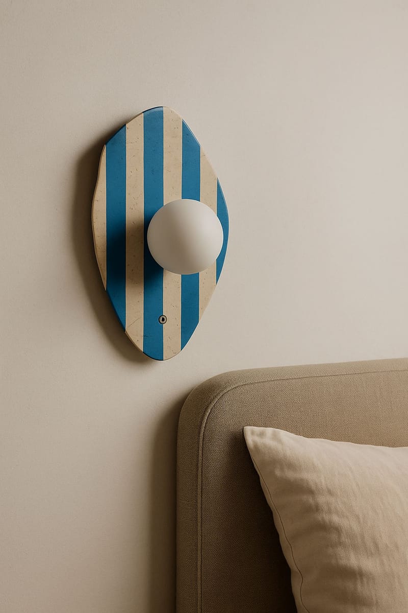 Javoren Vägglampa 10 cm - Beige, Vit, Blå - Belysning & el - Inomhusbelysning & lampor - Vägglampa