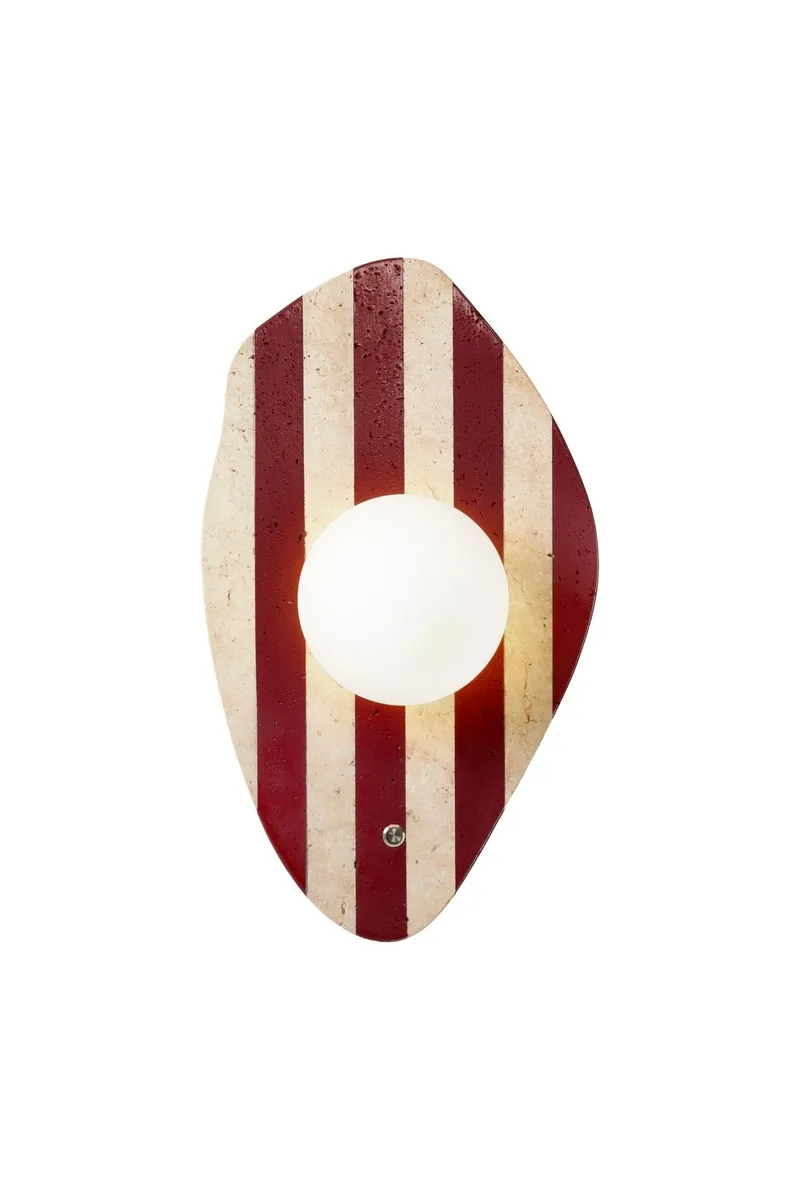 Javoren Vägglampa 10 cm, Beige, Vit, Röd