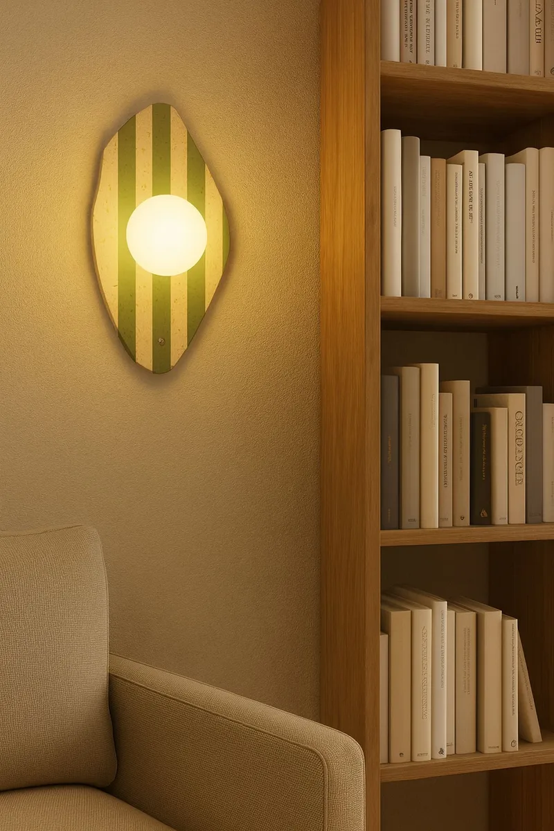 Javoren Vägglampa 10 cm - Beige Vit Grön - Belysning & el - Inomhusbelysning & lampor - Vägglampa