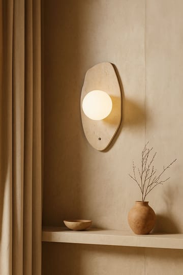 Javoren Vägglampa 10 cm - Beige Vit - Belysning & el - Inomhusbelysning & lampor - Vägglampa