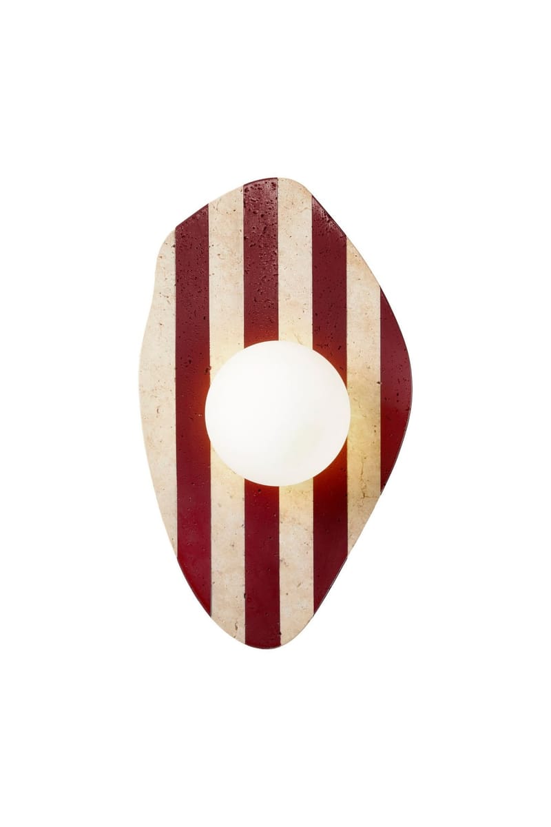 Kaynta Vägglampa 10 cm, Beige, Vit, Röd