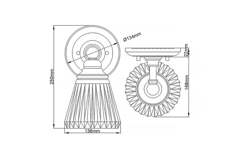 Keynes Quintiesse Vägglampa - Chrome - Belysning & el - Inomhusbelysning & lampor - Vägglampa
