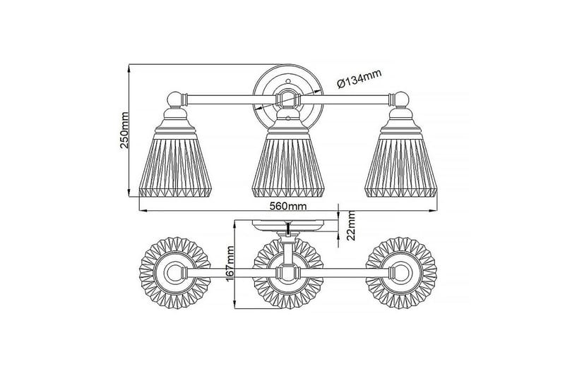 Keynes Quintiesse Vägglampa - Chrome - Belysning & el - Inomhusbelysning & lampor - Vägglampa
