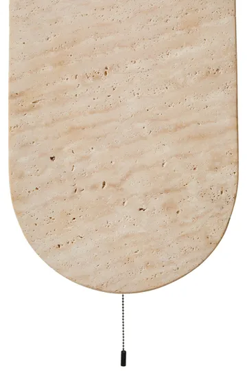 Kummer Vägglampa 10 cm Oval - Beige Och Vit - Belysning & el - Inomhusbelysning & lampor - Vägglampa