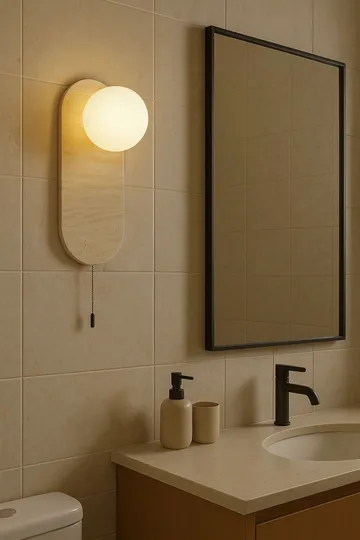 Kummer Vägglampa 10 cm Oval - Beige Och Vit - Belysning & el - Inomhusbelysning & lampor - Vägglampa