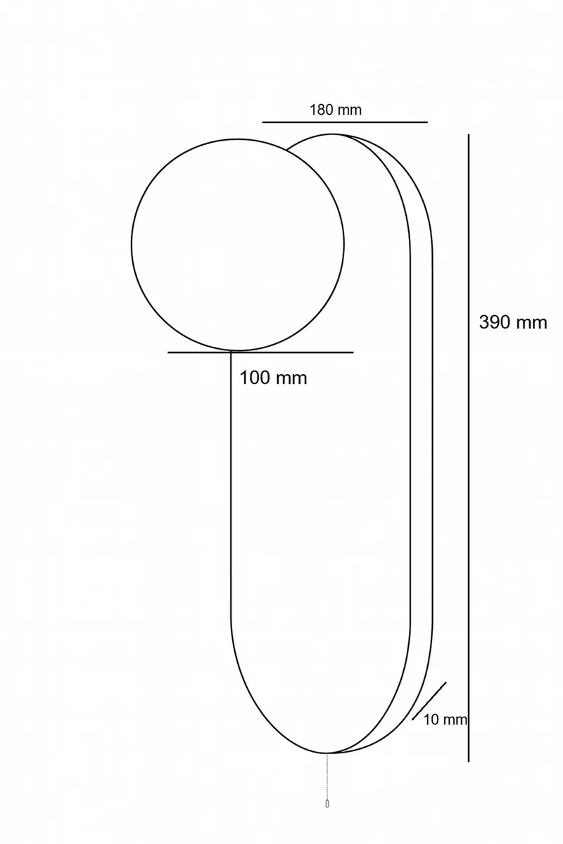 Kummer Vägglampa 10 cm Oval - Beige Och Vit - Belysning & el - Inomhusbelysning & lampor - Vägglampa