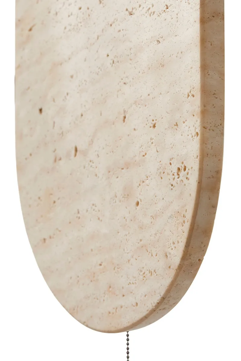 Kummer Vägglampa 10 cm Oval - Beige Och Vit - Belysning & el - Inomhusbelysning & lampor - Vägglampa