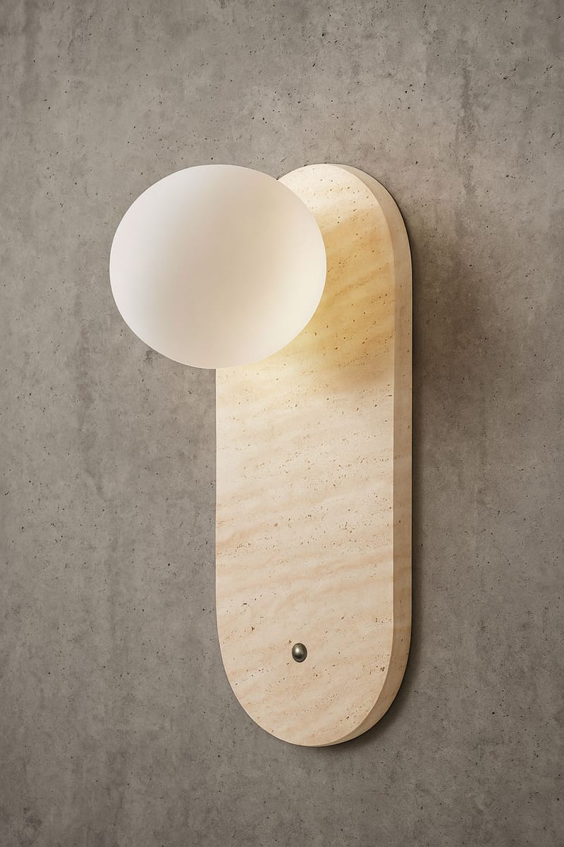 Kummer Vägglampa 10 cm Oval - Sliten Beige Vit - Belysning & el - Inomhusbelysning & lampor - Vägglampa