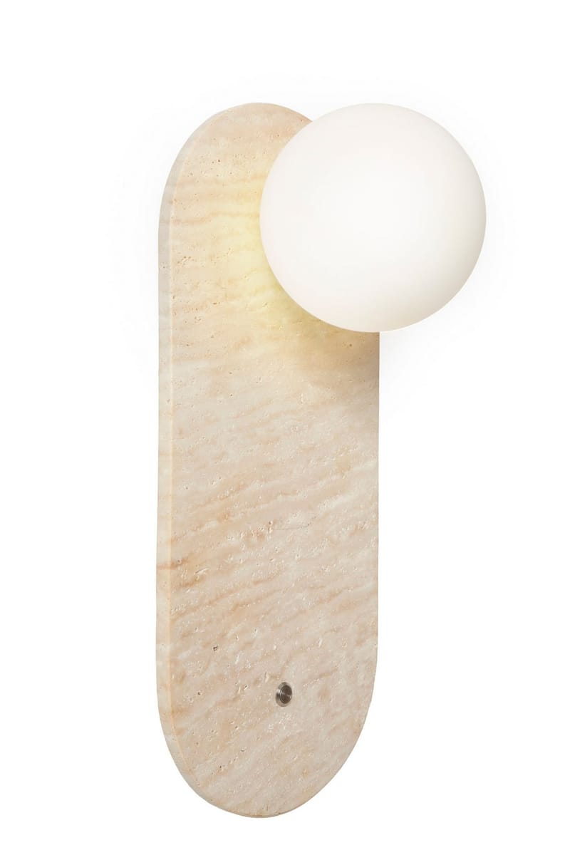 Kummer Vägglampa 10 cm Oval - Sliten Beige Vit - Belysning & el - Inomhusbelysning & lampor - Vägglampa